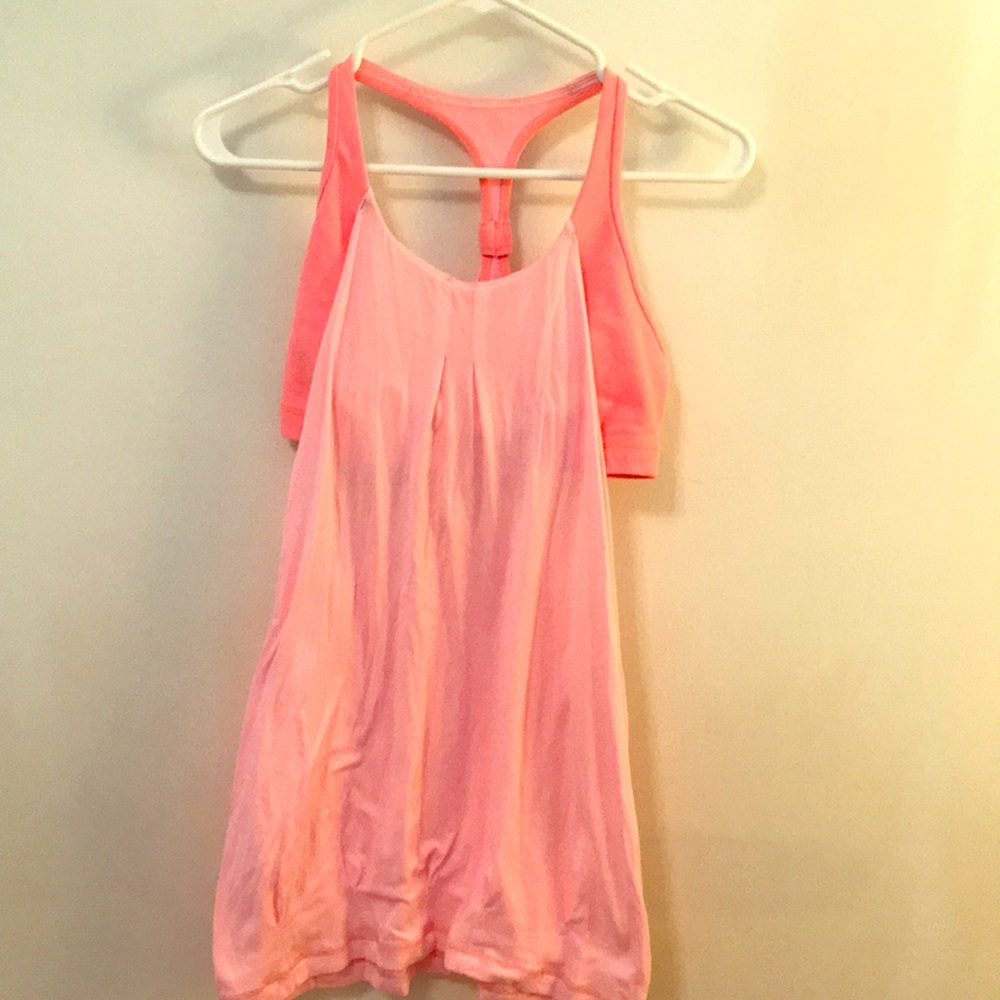 Lululemon practice freely pink tank